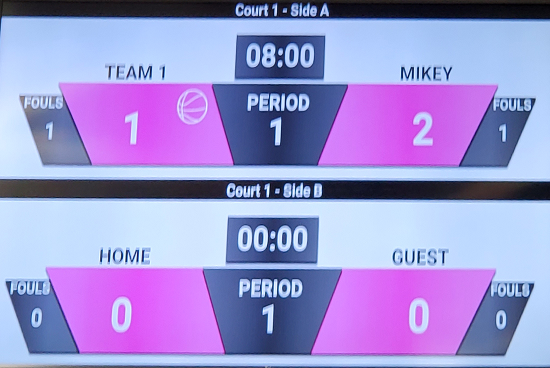 Sportplex scoreboard display controlled remorely